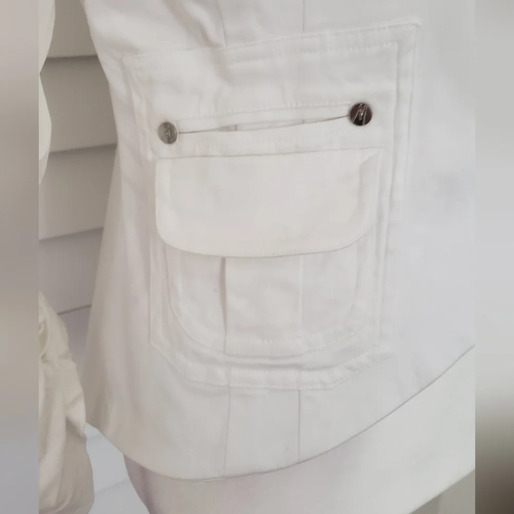 Marciano White Blazer 3/4 Sleeves Size S